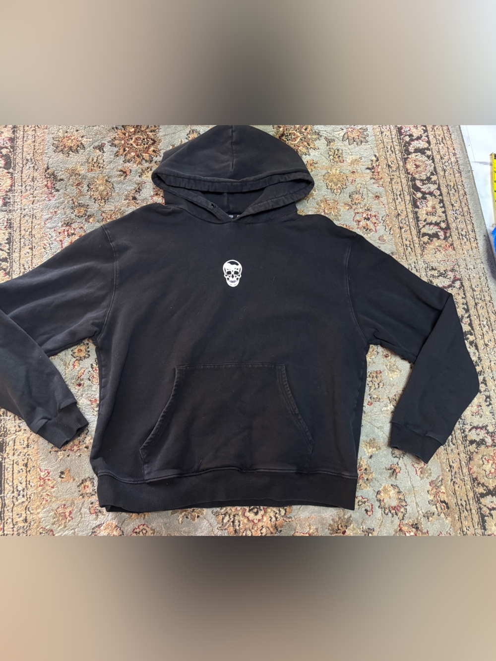 Unisex Punk Gymreapers Black Skull Graphic Heavyweight Hoodie